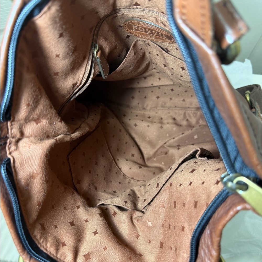 Fossil Explore tote brown leather - Picture 4 of 4